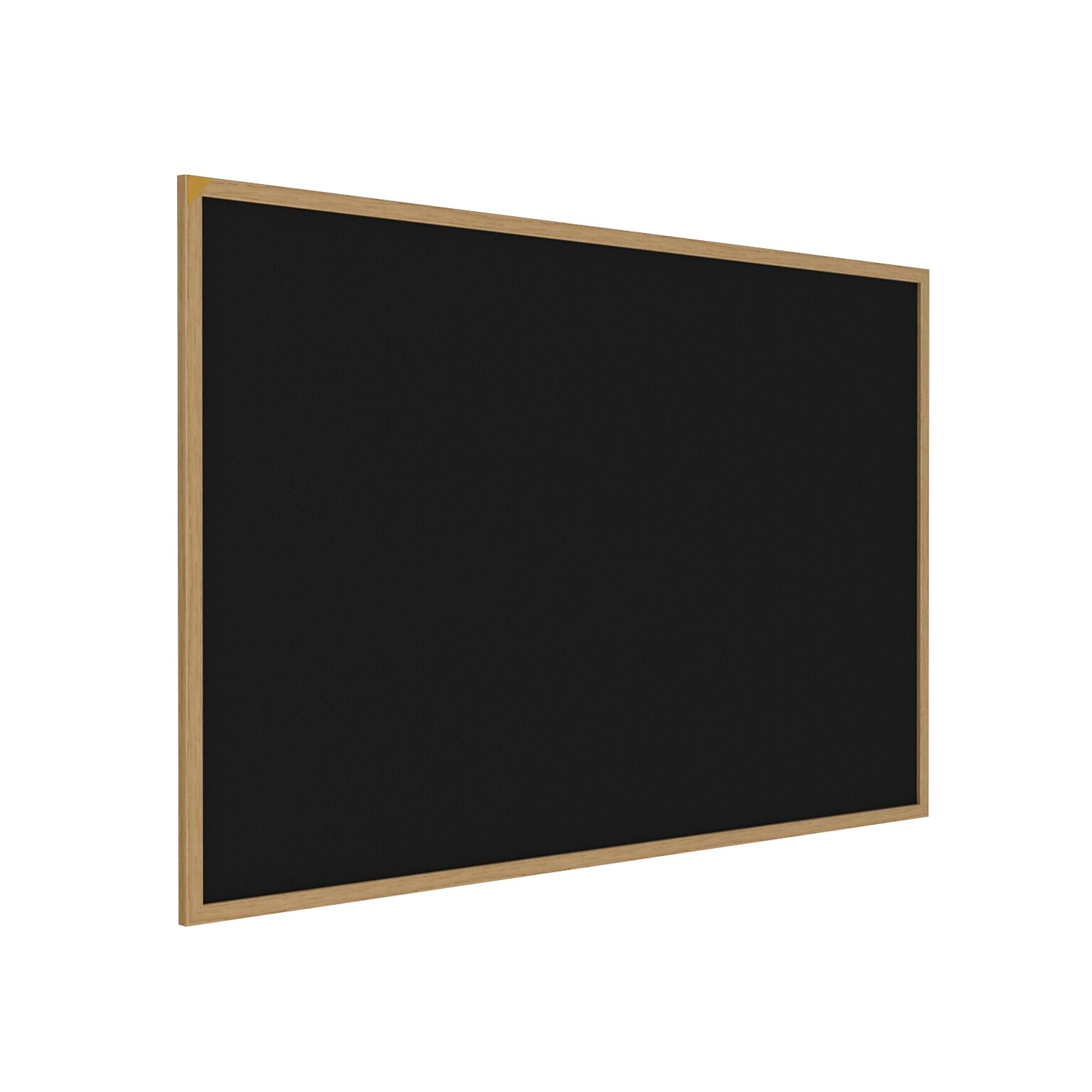 Ghent 2 H x 3 W Recycled Bulletin Board with Oak Finish Frame, Black (WTR23-BK)