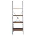 Niche Soho 4 Shelf 72H Ladder Bookcase, Urban Walnut (NSBC7224UW)