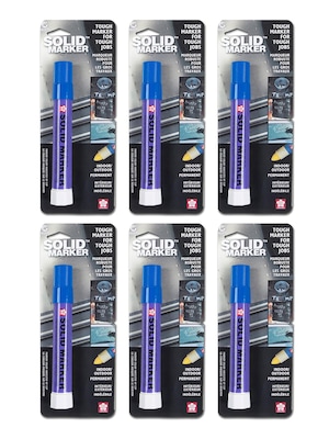 Sakura Solid Markers, Original Blue, Pack of 6 (Pk6-46582)