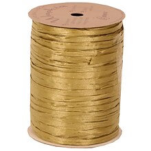 JAM Paper® Raffia Ribbon, Gold, 100 Yards, Sold Individually (1082782)