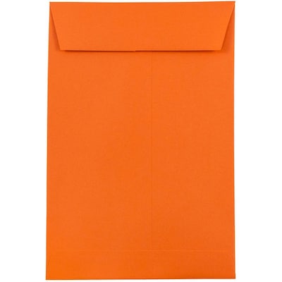 JAM Paper 6 x 9 Open End Catalog Colored Envelopes, Orange Recycled, 25/Pack (88129a)