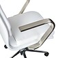 Flash Furniture James LeatherSoft Swivel Mid-Back Executive Office Chair, White/Chrome (GO21111BWHCHR)