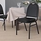 Flash Furniture HERCULES Series Vinyl/Metal Banquet Dome Back Stacking Chairs, Black/Silver Vein (NGZG10006BKSLV)