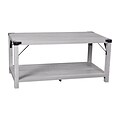 Flash Furniture Wyatt 40 x 22 2-Tier Coffee Table, Aspen Gray (ZG037LTGY)