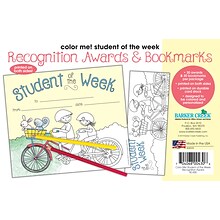 Barker Creek Color Me! Student of the Week Awards & Bookmarks Set, 30/Pack (BC430)