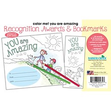 Barker Creek Color Me! You Are Amazing Awards & Bookmarks Set, 30/Pack (BC431)