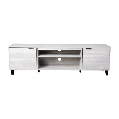 Flash Furniture Nelson Mid Century Modern TV Stand, Screens up to 60", Gray (ZG12970GY)