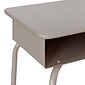Flash Furniture Billie 24" W Student Desk with Open Front Metal Book Box, Gray Granite/Silver (FDDESKGYGY)