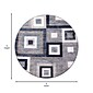 Flash Furniture Gideon Collection Olefin and Cotton 96" Round Machine Made Area Rug, Blue/Gray/White (OKH7146ATUR8RBL)