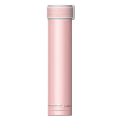 ASOBU Skinny Mini Ultimate Stainless Steel Vacuum Insulated Water Bottle, 8 oz., Pink (ADNANASBV20P)