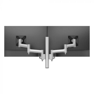 Atdec Adjustable Dual Monitor Arm for Flat/Curved Monitors up to 32, Silver (AWMS-2-4640-F-S)