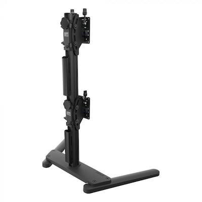 Atdec Adjustable Heavy Duty Dual Vertical Monitor Mount for Monitors Up to 55", Black (AWMS-2-BT75-FS-B)