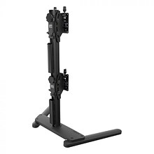 Atdec Adjustable Heavy Duty Dual Vertical Monitor Mount for Monitors Up to 55, Black (AWMS-2-BT75-F