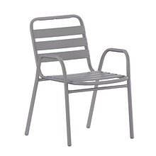 Flash Furniture Lila Indoor-Outdoor Restaurant Stack Chair, Black (TLH018CBK)