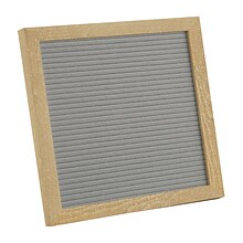 Flash Furniture Gracie Felt Letter Board with Letters, 10 x 10, Weathered Wood/Gray Felt (HGWAFB10