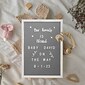 Flash Furniture Gracie Felt Letter Board with Letters, 12" x 17", White Wash/Gray Felt (HGWAFB1217WHWSH)