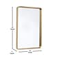 Flash Furniture Janinne Deep Framed Wall Mirror, 20"x 30" Gold (HMHD9M2999GDGLD)