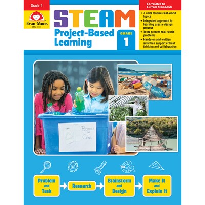 Evan-Moor STEAM Project-Based Learning Activity Book - Grade 1