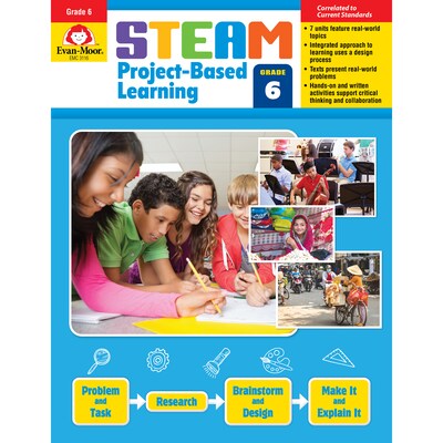 Evan-Moor STEAM Project-Based Learning Activity Book - Grade 6