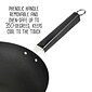 Joyce Chen Professional Series Carbon Steel 12-Inch Excalibur Nonstick Stir Fry Pan with Phenolic Handle, Black (J22-0030)