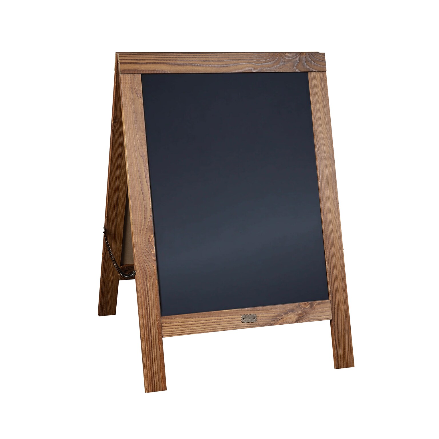 Flash Furniture Canterbury Indoor/Outdoor Chalkboard Sign, Torched Brown, 30H x 20W (HGWACB3020TORCH)