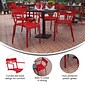 Flash Furniture Nash Modern Metal Dining Chair, Red, 2/Pack (2XUCH10318ARMRD)