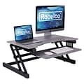 Rocelco 32W 5-17H Adjustable Standing Desk Converter, Gray (R ADRG)