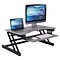 Rocelco 32W 5-17H Adjustable Standing Desk Converter, Gray (R ADRG)