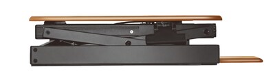 Rocelco 32"W 5"-18"H Adjustable Standing Desk Converter, Teak Wood Grain (R EADRT)