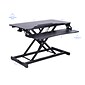 Rocelco 32"W Adjustable Standing Desk Converter with Dual Monitor Mount, Black (R VADRB-DM2)