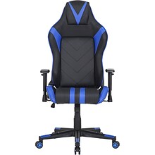 Hanover Commando Ergonomic Adjustable Gas Lift Seating Gaming Chair, Black/Blue (HGC0112)