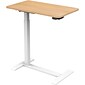 Hanover 28"W Electric Height Adjustable Rolling Portable Medical, TV Tray Table, White (HSD0409-NAT)