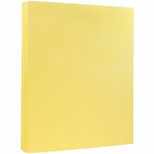 JAM PAPER 8.5 x 11 Vellum Bristol Cardstock, 67lb, Canary Yellow, 100/pack  (169822G)