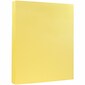 JAM PAPER 8.5" x 11" Vellum Bristol Cardstock, 67lb, Canary Yellow, 100/pack  (169822G)