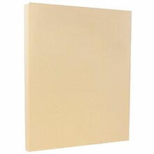 JAM PAPER 8.5 x 11 Vellum Bristol Cardstock, 67lb, Ivory, 100 Sheets/Pack (169828G)
