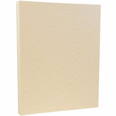 JAM PAPER 8.5 x 11 Parchment Cardstock, 65lb, Natural, 100/pack  (171116G)