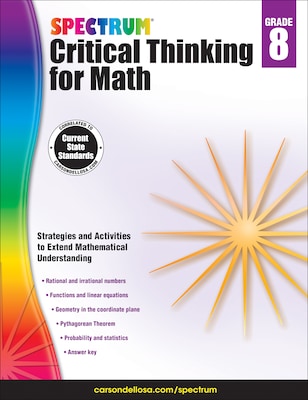 Spectrum Critical Thinking for Math, Grade 8 Paperback (705120)
