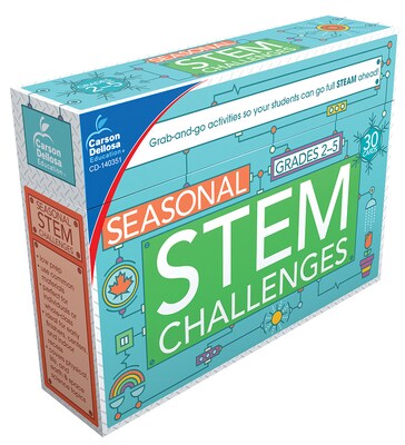 Carson-Dellosa Learning Cards Seasonal Stem Challenges Grades 2–5 33 Pieces (140351)