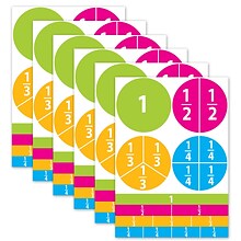 Ashley Productions Math Die-Cut Magnets, Beginning Fractions, 20 Per Pack, 6 Packs (ASH10062-6)