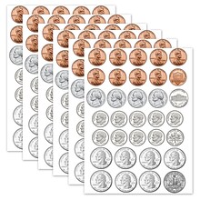 Ashley Productions Math Die-Cut Magnets, U.S. Coins, 33 Per Pack, 6 Packs (ASH10067-6)