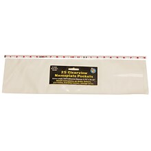 Ashley Productions Clear View Self-Adhesive Extra Large Name Plate Pocket, 5.75 x 21, 25 Per Pack,