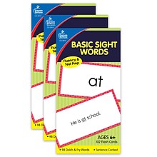 Carson Dellosa Education Basic Sight Words Flash Cards, 3 Packs (CD-3910-3)