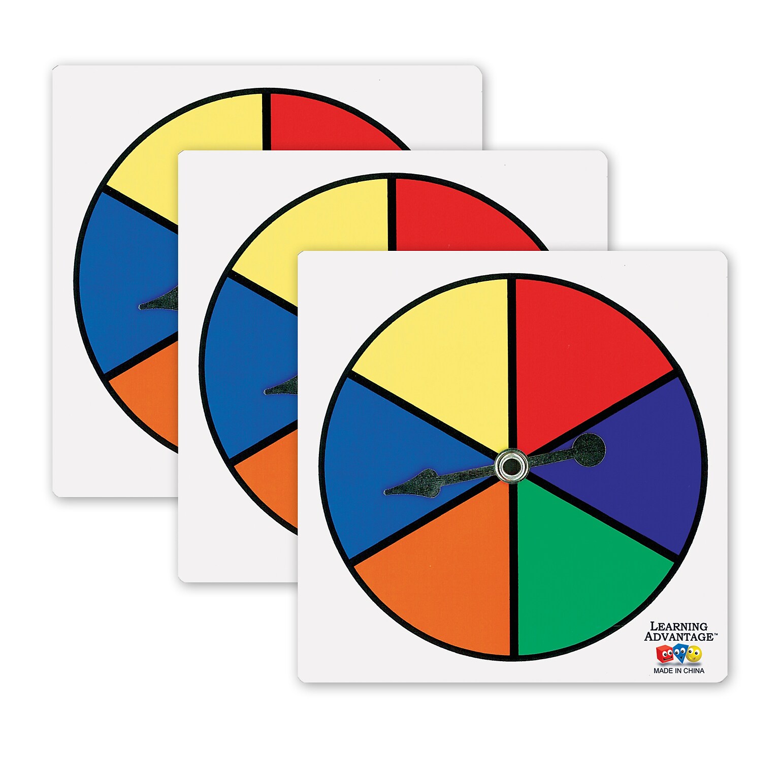 Learning Advantage Six-Color Spinners, 5/Set, 3 Sets (CTU7354-3)