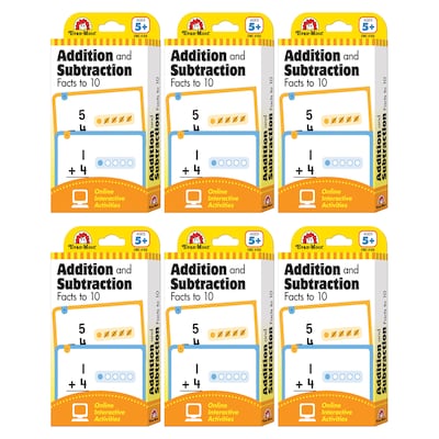 Evan-Moor Learning Line: Addition and Subtraction Facts to 10, Grade 1+ (Age 5+) - 56 Flashcards Per