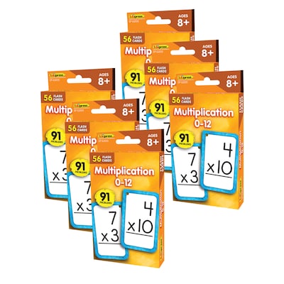 Edupress Multiplication 0-12 Flash Cards, 6 Packs (EP-62035-6)