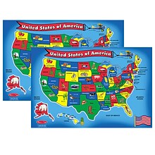 Melissa & Doug U.S.A. (United States) Map Floor Puzzle - 51 Pieces, Pack of 2 (LCI440-2)