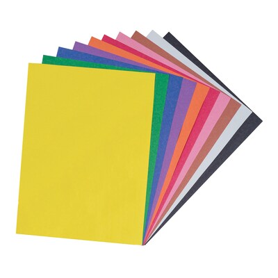 Prang 9" x 12" Construction Paper, Assorted Colors, 100 Sheets Per Pack, 5 Packs (PAC6504-5)