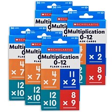 Scholastic Teaching Solutions Flash Cards: Multiplication 0 - 12, 6 Packs (SC-823357-6)