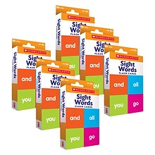 Scholastic Teaching Solutions Flash Cards: Sight Words, 6 Packs (SC-823358-6)