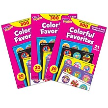 TREND Colorful Favorites Stinky Stickers® Variety Pack, 300 Per Pack, 3 Packs (T-6481-3)